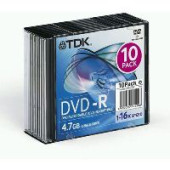 Диск DVD-R 4.7Gb 16x Slim Case 10шт  t19420  (DVD-R47SCED10)