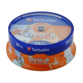 Диски DVD-R 16x wide photo inkjet printable ID Cake 25