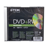 Диски TDK DVD+RW 4,7 GB 4x SL/1 Slim Case