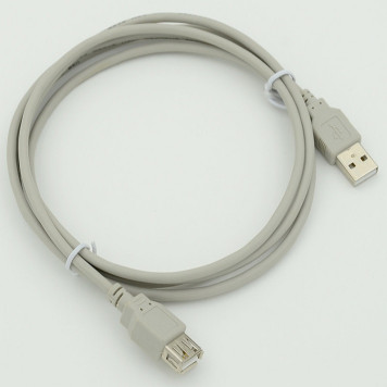 Кабель-удлинитель USB2.0 USB A(m) - USB A(f), 1.8м, серый