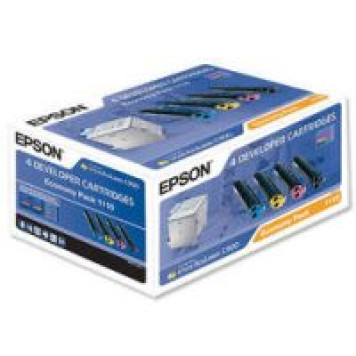 Набор картриджей EPSON ECONOMY PACK (B,C,M,Y) для AcuLaser C900/C1900