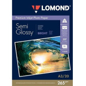 Полуглянц. фотобумага 265 г/м2, А3 (20л), двухсторонняя