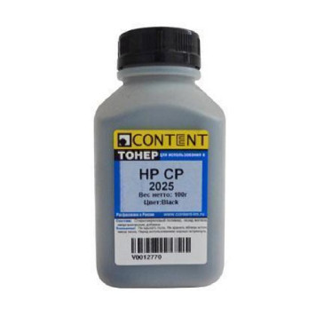 Тонер HP CLJ CP2025 (Content) BK, 100 г, банка